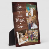 ペット素朴メモリアルペットロス贈り物悔やみや弔慰4写真 フォトプラーク (側面)