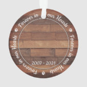 ペット素朴メモリアルポープリントキャットドッグ2写真 オーナメント (裏面)