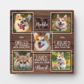 ペット素朴メモリアル犬の損失ギフト5写真コラージュ フォトプラーク (正面)