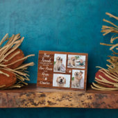 ペット素朴メモリアル記念写真コラージュ フォトプラーク (側面)