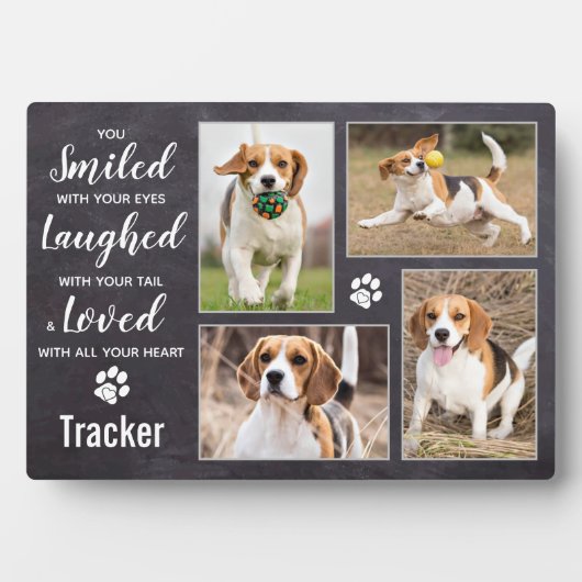 ペット素朴メモリアル記念写真コラージュ フォトプラーク (正面)