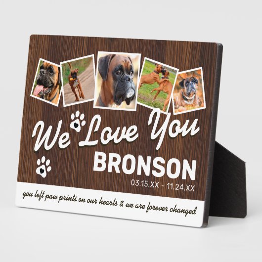 ペット素朴メモリアル記念 フォトプラーク (側面)