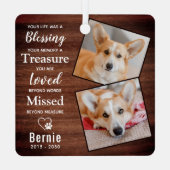 ペット素朴メモリアル詩犬2写真 メタルオーナメント (裏面)