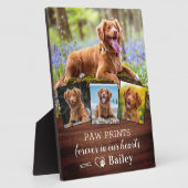 ペット素朴メモリパーソナライズされたー4フォトドッグ フォトプラーク (側面)