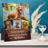 ペット素朴メモリパーソナライズされたー4フォトドッグ フォトプラーク (側面)
