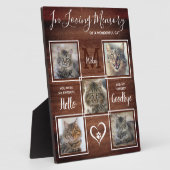 ペット素朴メモリパーソナライズされたー5猫写真 フォトプラーク (側面)