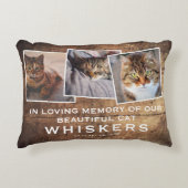 ペット素朴モダンフォトコラージュ猫/犬メモリアル アクセントクッション (正面)