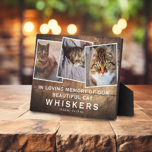 ペット素朴モダンフォトコラージュ猫/犬メモリアル フォトプラーク