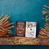 ペット素朴ロスパーソナライズされた記念写真 フォトプラーク (側面)