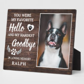 ペット素朴ロス写真記念&悔やみや弔慰引用文 フォトプラーク (側面)