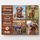 ペット素朴ロス記念ペット記念写真 フォトプラーク (正面)