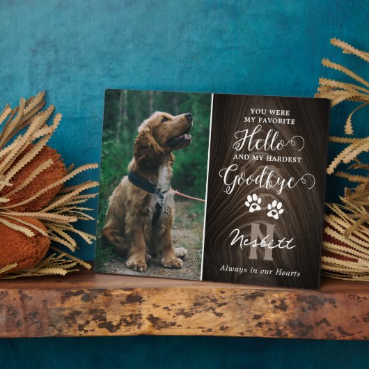 ペット素朴ロス記念写真 フォトプラーク (側面)