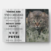 ペット素朴猫記念写真引用文記念 フォトプラーク (正面)