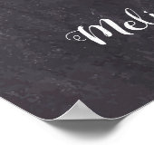 ペット素朴結婚の歓迎ドッグパーソナライズされた写真 ポスター (角)