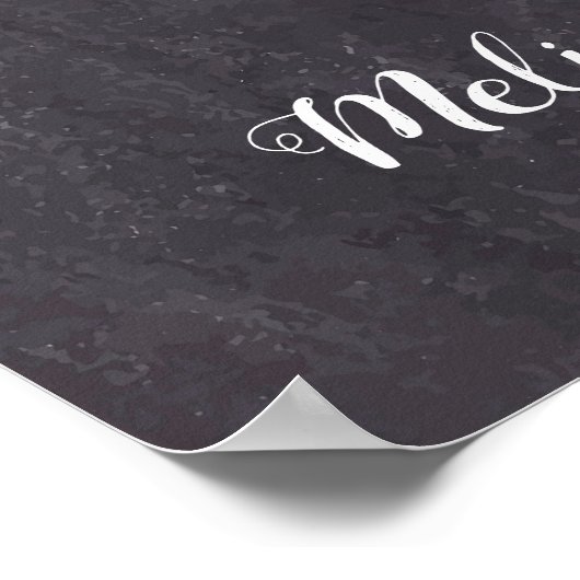 ペット素朴結婚の歓迎ドッグパーソナライズされた写真 ポスター (角)