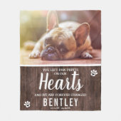 ペット素朴記念写真 フリースブランケット (正面)