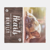 ペット素朴記念写真 フリースブランケット (正面(横))