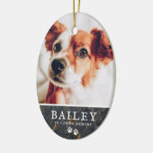 ペット素朴記念大理石の前足の写真 セラミックオーナメント (左)