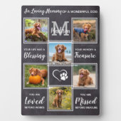 ペット素朴記念犬の損失ギフトユニーク6写真 フォトプラーク (正面)