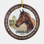ペット素朴馬の損失 | Horse Photo Memorial セラミックオーナメント (正面)