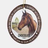 ペット素朴馬の損失 | Horse Photo Memorial セラミックオーナメント (左)