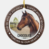 ペット素朴馬の損失 | Horse Photo Memorial セラミックオーナメント (裏面)