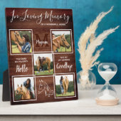 ペット素朴馬の記念パーソナライズされた写真 フォトプラーク (側面)