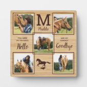 ペット素朴馬パーソナライズされた記念写真5 フォトプラーク (正面)