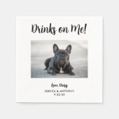 ペット結婚のカクテルナプキン スタンダードカクテルナプキン (正面)