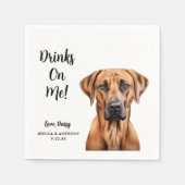 ペット結婚のカクテルナプキン スタンダードカクテルナプキン (正面)