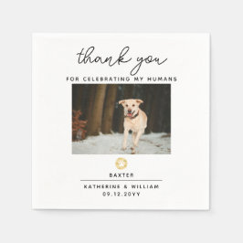 ペット結婚の写真のナプキン結婚に感謝 スタンダードカクテルナプキン
