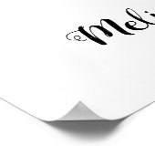 ペット結婚の歓迎パーソナライズされた犬写真 ポスター (角)