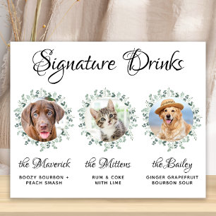 ペット結婚の犬のバーシグネチャードリンク3写真 ポスター