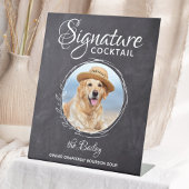 ペット結婚の犬バーカクテルのシグネチャードリンク 台座サイン