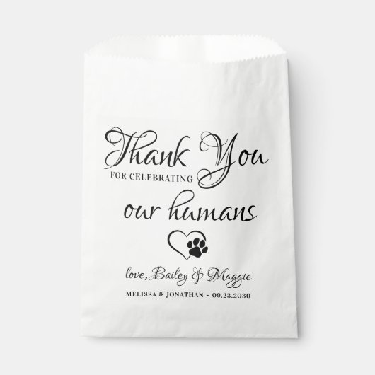 ペット結婚の犬パーソナライズされたが犬に感謝 フェイバーバッグ (正面)