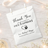 ペット結婚の犬パーソナライズされた用ドギー フェイバーバッグ (クリップ留めされた状態)