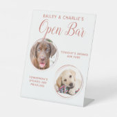 ペット結婚ズオープンバードッグ2フォトバラ金ゴールドドリンク 台座サイン (正面)