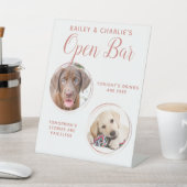 ペット結婚ズオープンバードッグ2フォトバラ金ゴールドドリンク 台座サイン (インサイチュ)