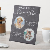 ペット結婚ズカスタムフォトドッグトリートビスケットバー 台座サイン (インサイチュ)