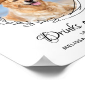 ペット結婚ズドッグオープンバーカスタムフォトドリンク ポスター (角)