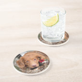 ペット結婚ズパーソナライズされたドッグ婚約 コースター (側面)