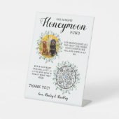 ペット結婚ズ犬の写真ハネムーン基金ベンモQRコード 台座サイン (正面)