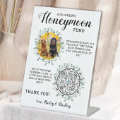 ペット結婚ズ犬の写真ハネムーン基金ベンモQRコード 台座サイン