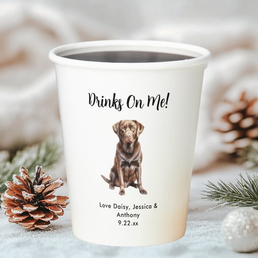 ペット結婚犬 紙コップ