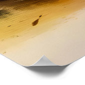 ペット絵画ズマンドッグ歩くブルーマウンテンツリー ポスター (角)