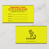 ペット緊急の注意深い家の名刺だけ 名刺 (正面/裏面)