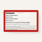 ペット緊急情報カードバッジ バッジ (裏面)