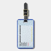 ペット緊急情報カードバッジ ラゲッジタグ (正面縦)