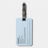 ペット緊急情報カードバッジ ラゲッジタグ (裏面縦)