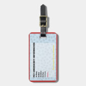 ペット緊急情報カードv2 ラゲッジタグ (正面縦)